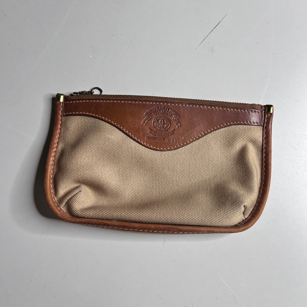 Ghurka Marley Hodgson No. 39 The Sundries Kit Bag Khaki Twill Leather Pouch